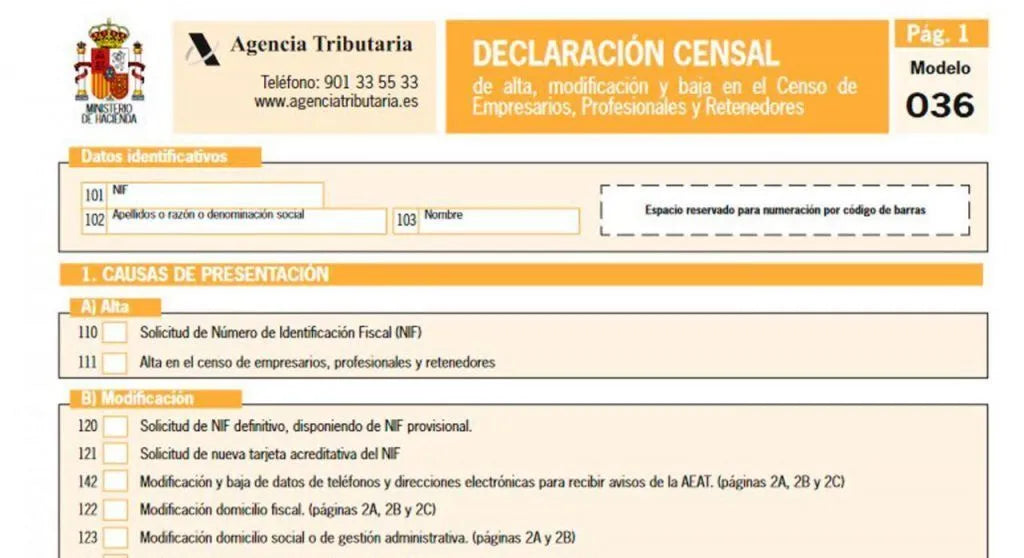 Asesoría para realización del Modelo 036